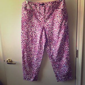 Jones New York Floral Capris Size Size 16W EUC